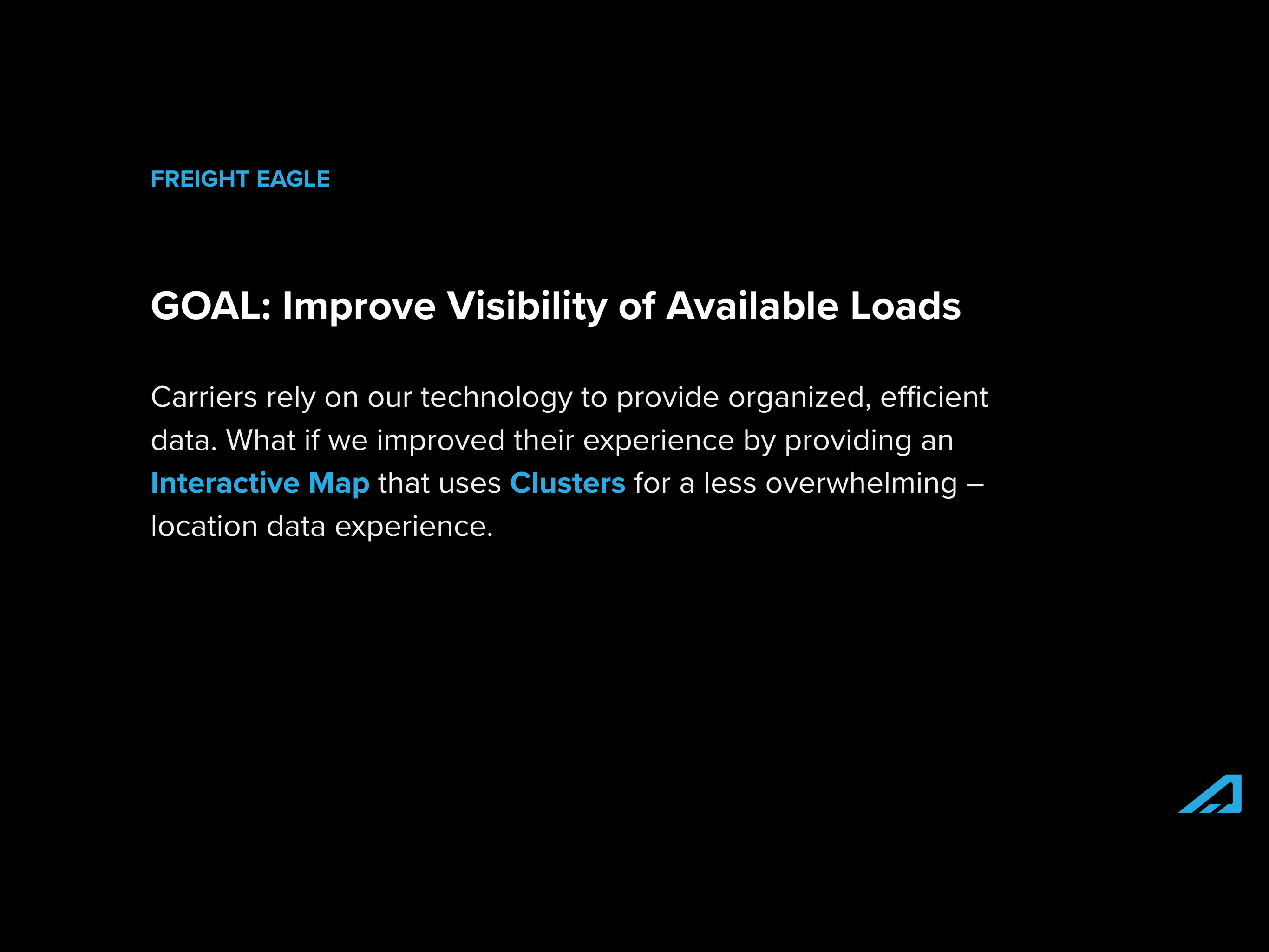 Freight Eagles project interface